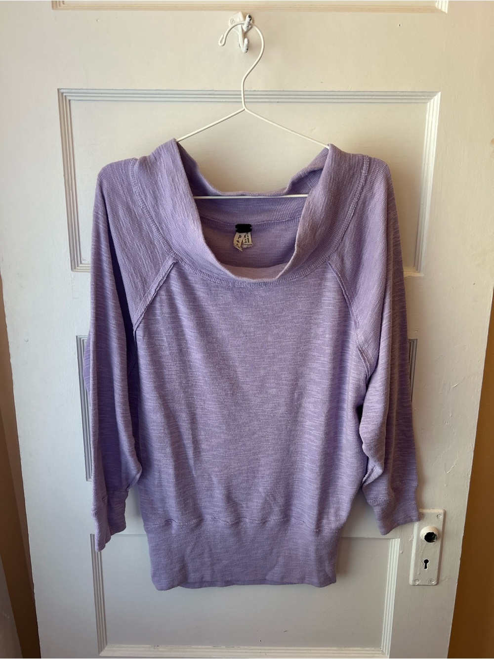 We The Free Lilac Lightweight Cowl Neck Sweater